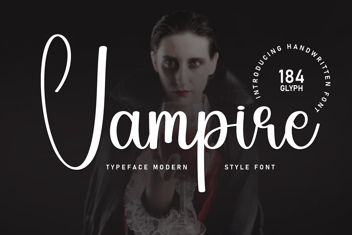 Vampire | Script Font, a Handwritten Font by Scratchones (Photo 1 of 8)