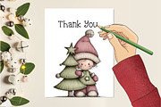 Whimsical Christmas Elf Clipart, an Illustration by Creative Art (Thumbnail 8 of 11)