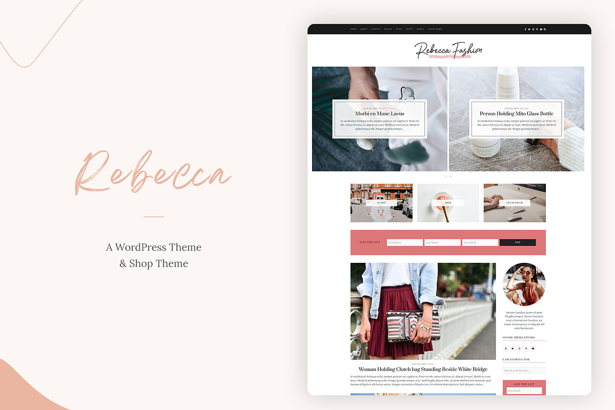 Rebecca WordPress Theme for Bloggers, a WordPress Template by AZ-Theme (Photo 4 of 8)