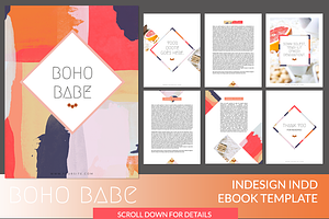 Boho Babe InDesign Ebook Template, a Presentation Template by Coral Antler