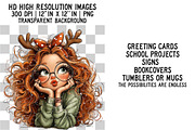 Christmas Fashion Girl Clipart, an Illustration by Craft Nest (Thumbnail 2 of 6)