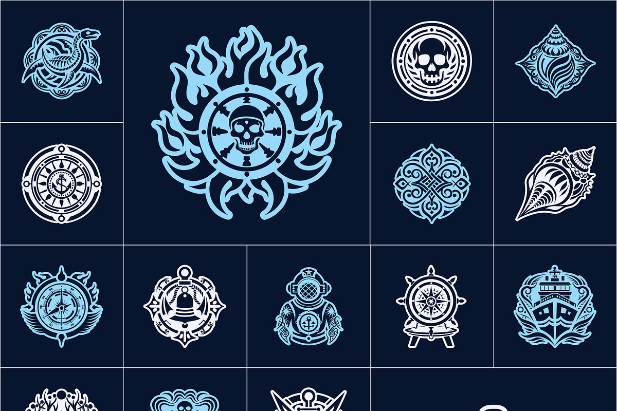 Nautical and Pirate Symbols, a Solid Icon by Creative Stall (Photo 8 of 10)