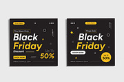 Black Friday Social Media Post Set, a Social Media Template by ContestDesign (Thumbnail 2 of 3)