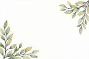 Sage Greenery Watercolor Frame Set, an Illustration by hafijul (Thumbnail 2 of 10)
