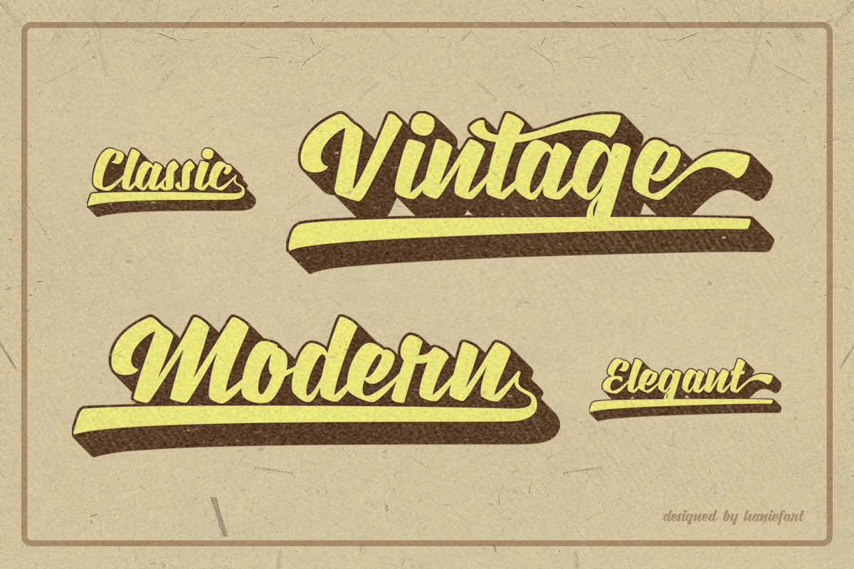 Jostena - Script Font With Extrude, a Script Font by haniefart (Photo 10 of 11)
