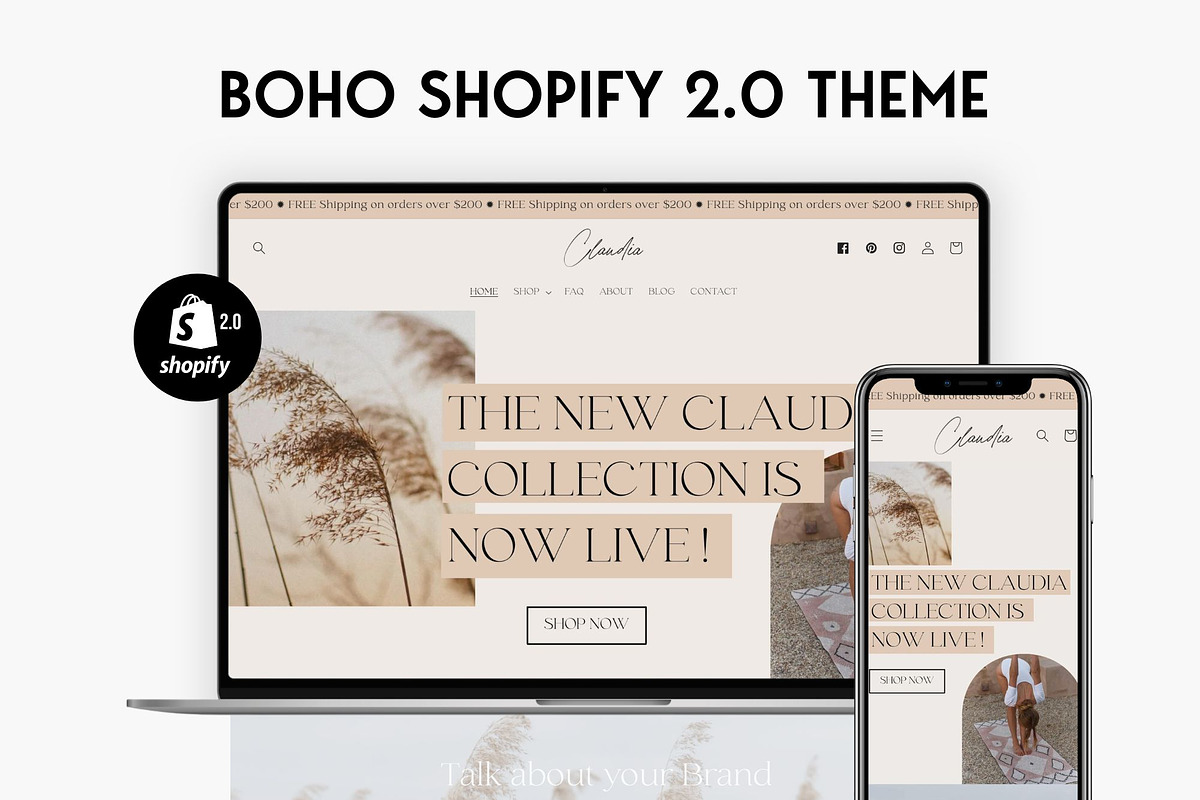 Claudia - Boho Shopify Theme, a Shopify Template by Studio Zash (Photo 1 of 12)