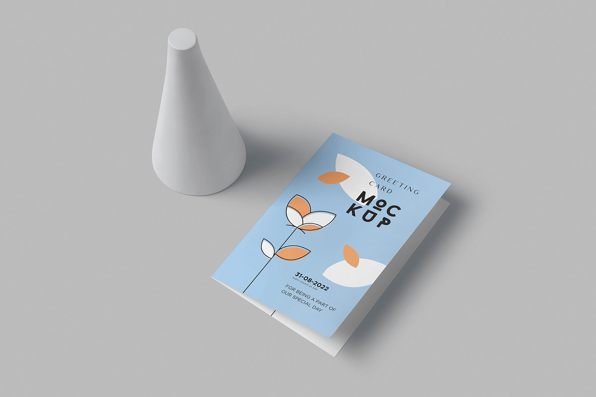 A6 Bifold Greeting Card Mockups, a Product Mockup by DesignNeutrons (Photo 6 of 7)