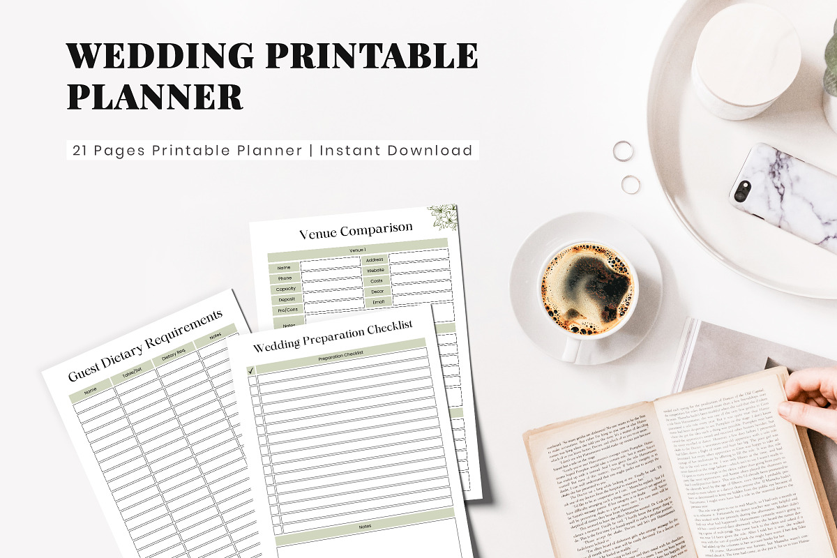 Minimalistic Wedding Planner, a Print Template by Snapybiz (Photo 3 of 10)