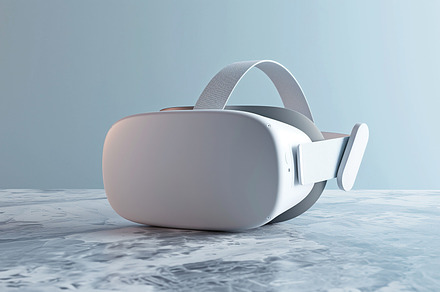 White vr headset., a Technology Photo by MistyDay
