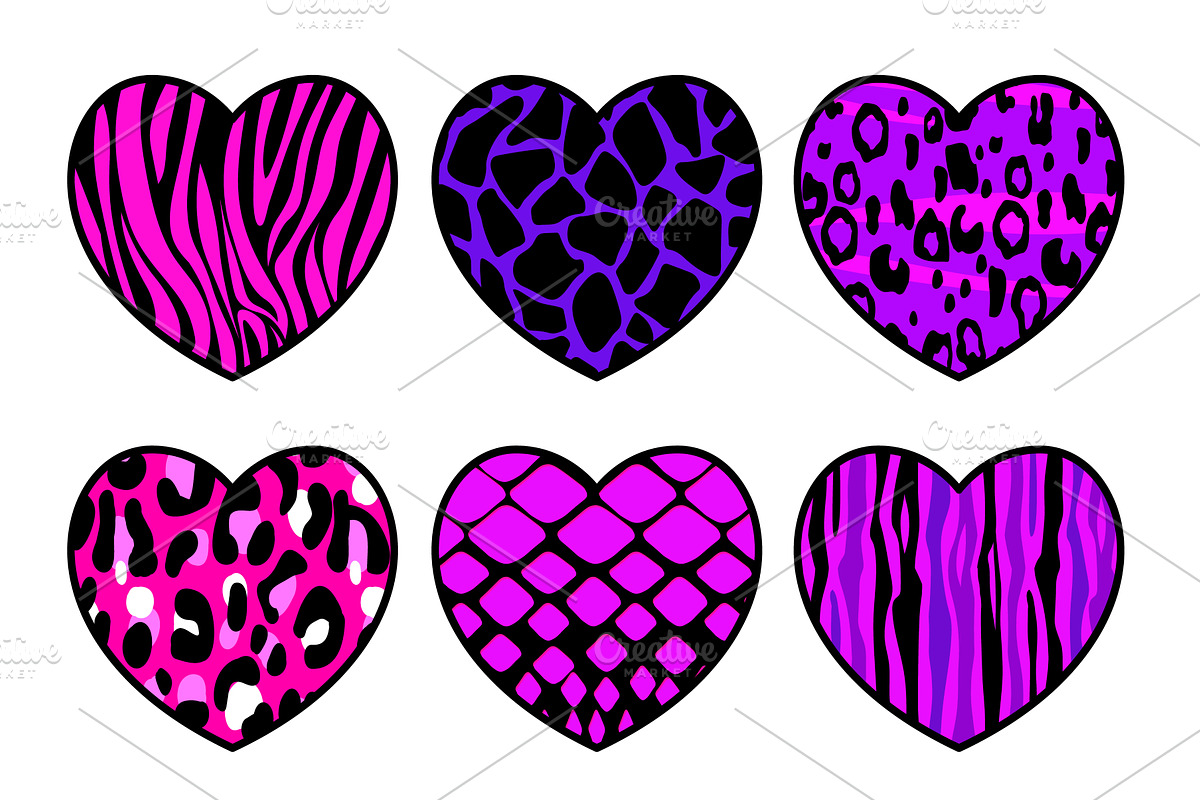Y2k girly heart stickers with animal, an Animal Illustration by art PVP - market