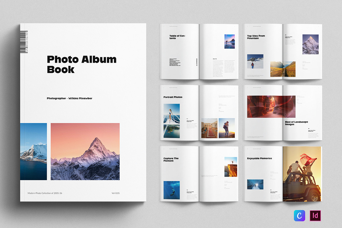 Photo Album Book Template, a Brochure Template by E-Type (Photo 1 of 7)