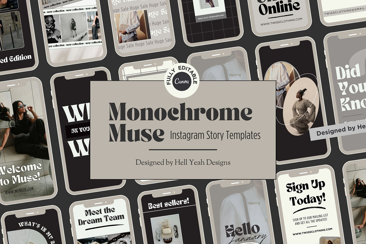 Monochrome Muse Starter Branding Kit, a Branding & Logo Template by Hell Yeah Designs (Photo 11 of 16)
