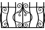 Luxury Iron Scroll Gate Railing, an Object Graphic by Designer_Momina (Thumbnail 2 of 17)