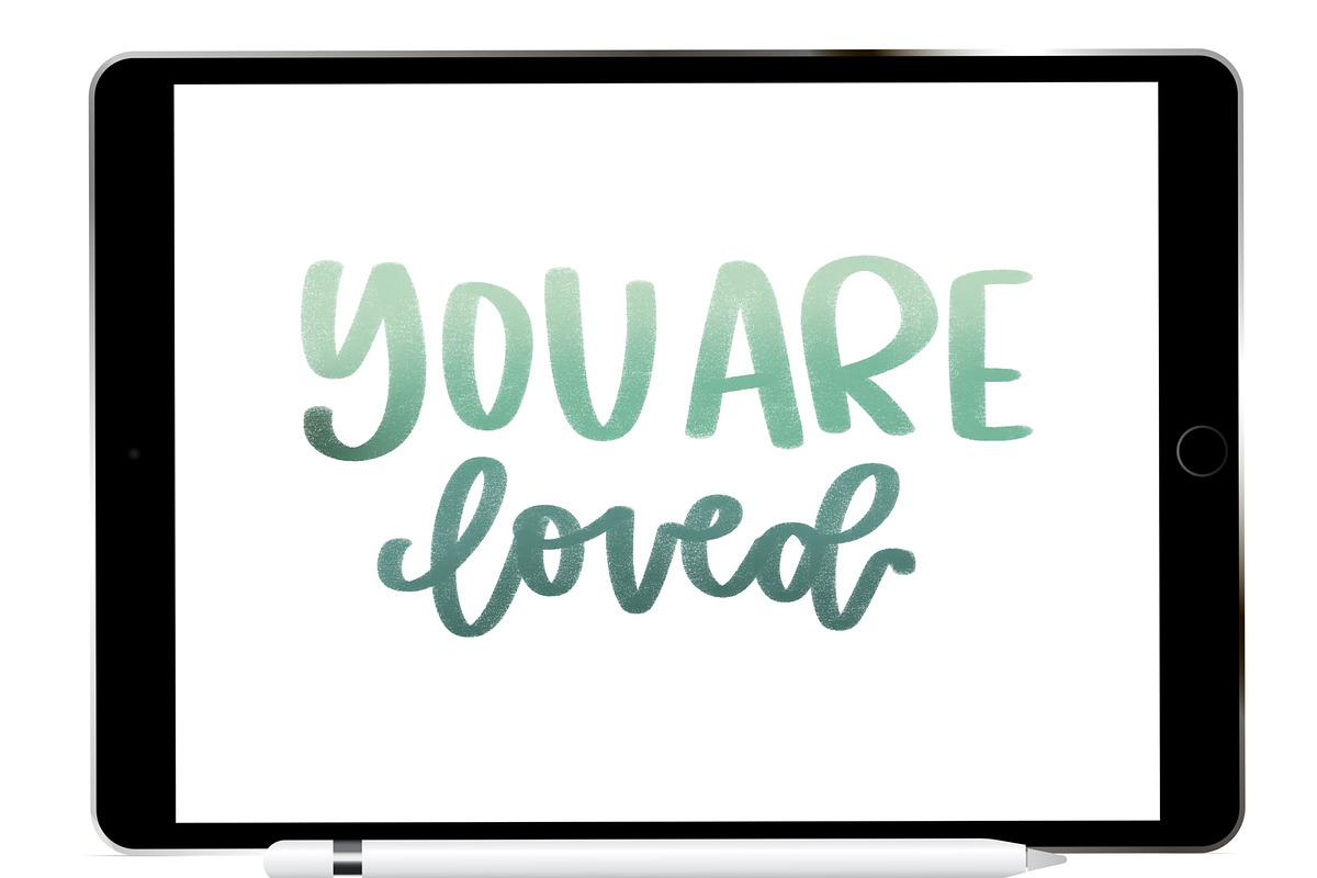 Chunky Procreate Lettering Brush, a Brush Add-On by Blue Strawberry Studio (Photo 3 of 5)
