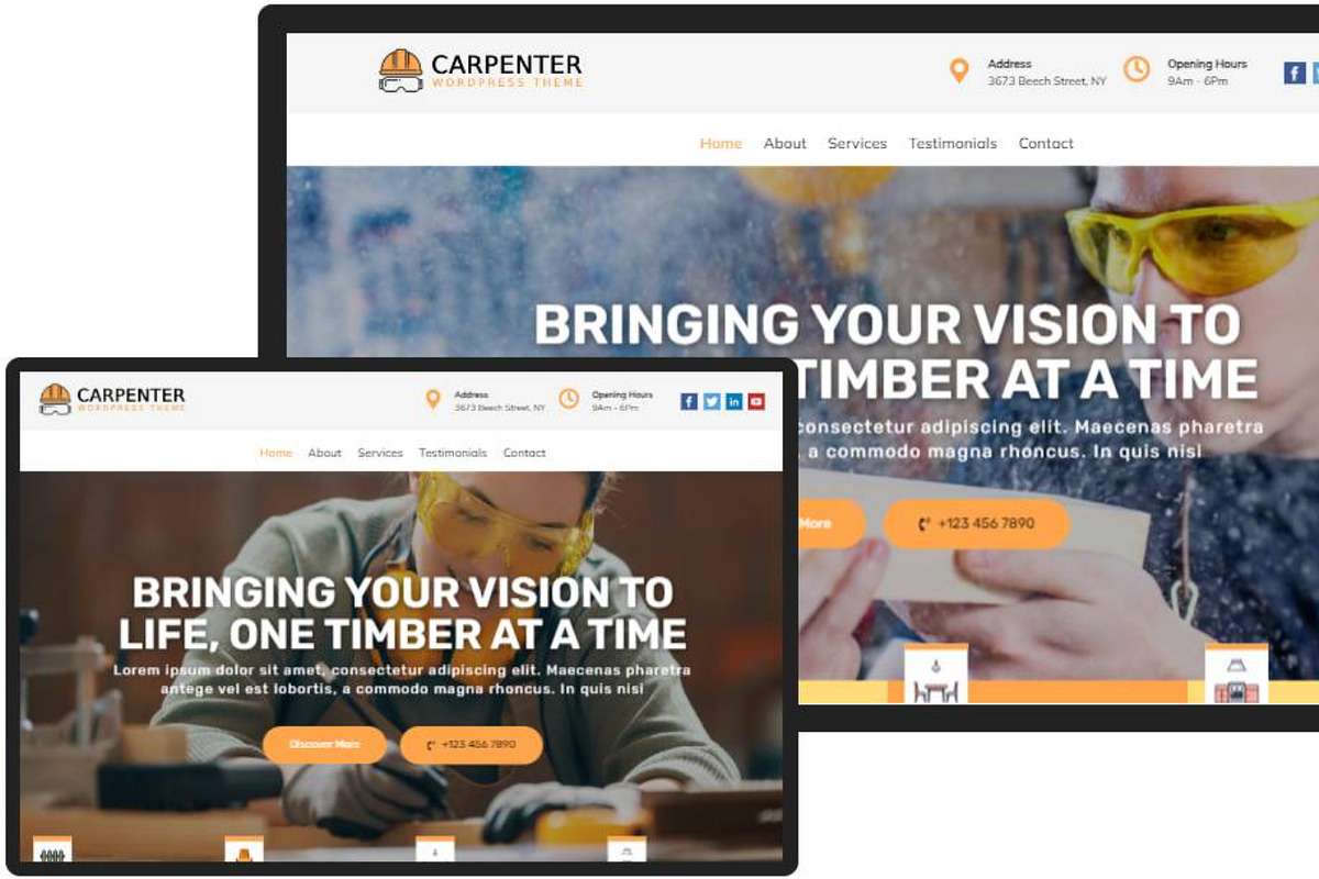 Carpenter WordPress Theme preview 6