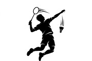 60 Badminton Player Smash Silhouette, a Person Illustration by Amazin_art (Thumbnail 35 of 37)