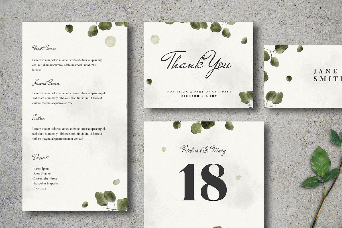 Leaves Wedding Invitation Suite, an Invitation Template by Vynetta (Photo 4 of 5)