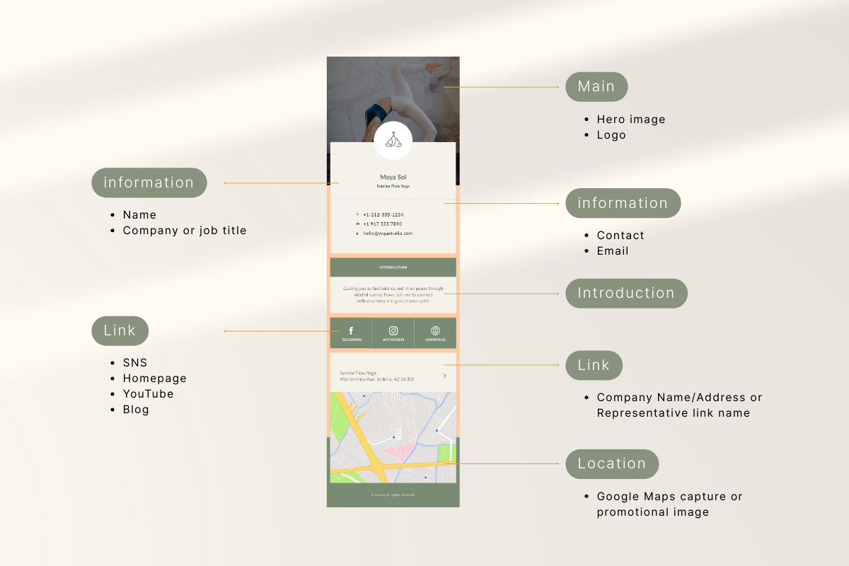 Yoga & Wellness Link in Bio Template, a Landing Page Template by batang (Photo 3 of 5)