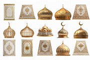 Ramadan Gold Clipart PNG Set, an Illustration by Libby Wishes (Thumbnail 6 of 6)