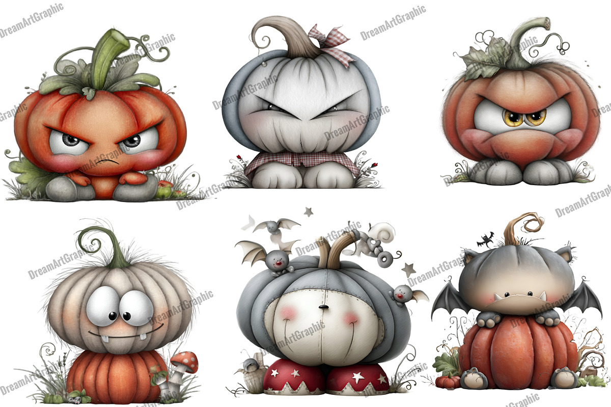 Spooky Pumpkin Halloween Pumpkin, an Illustration by DreamArtGraphic (Photo 4 of 5)