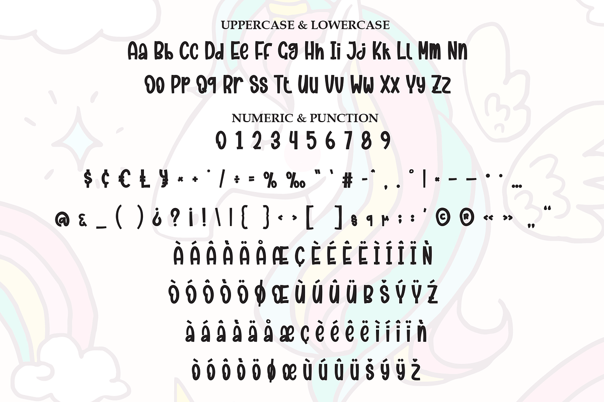 Rainbow Unicorn | Script Font, a Handwritten Font by Scratchones (Photo 7 of 9)