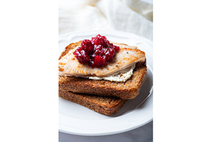 Open sandwich from leftover turkey, a Food & Drink Photo by MAnuta