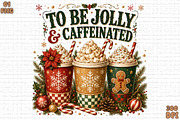 Jolly & Caffeinated Coffee Christmas, a Seasonal Illustration by Sublimation Artist (Thumbnail 1 of 9)