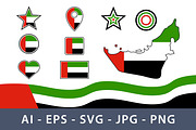 United Arab Emirates Flag Map icon, a Duotone Icon by Saba Vector (Thumbnail 1 of 3)