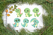 14 Cute Dino Dinosaur Character, an Animal Illustration by jongcreative (Thumbnail 2 of 7)