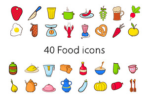 40 Food Icons