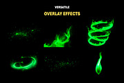 90+ Green Fire Overlay Effects, an Object Graphic by Mikel Blazgad (Thumbnail 2 of 10)
