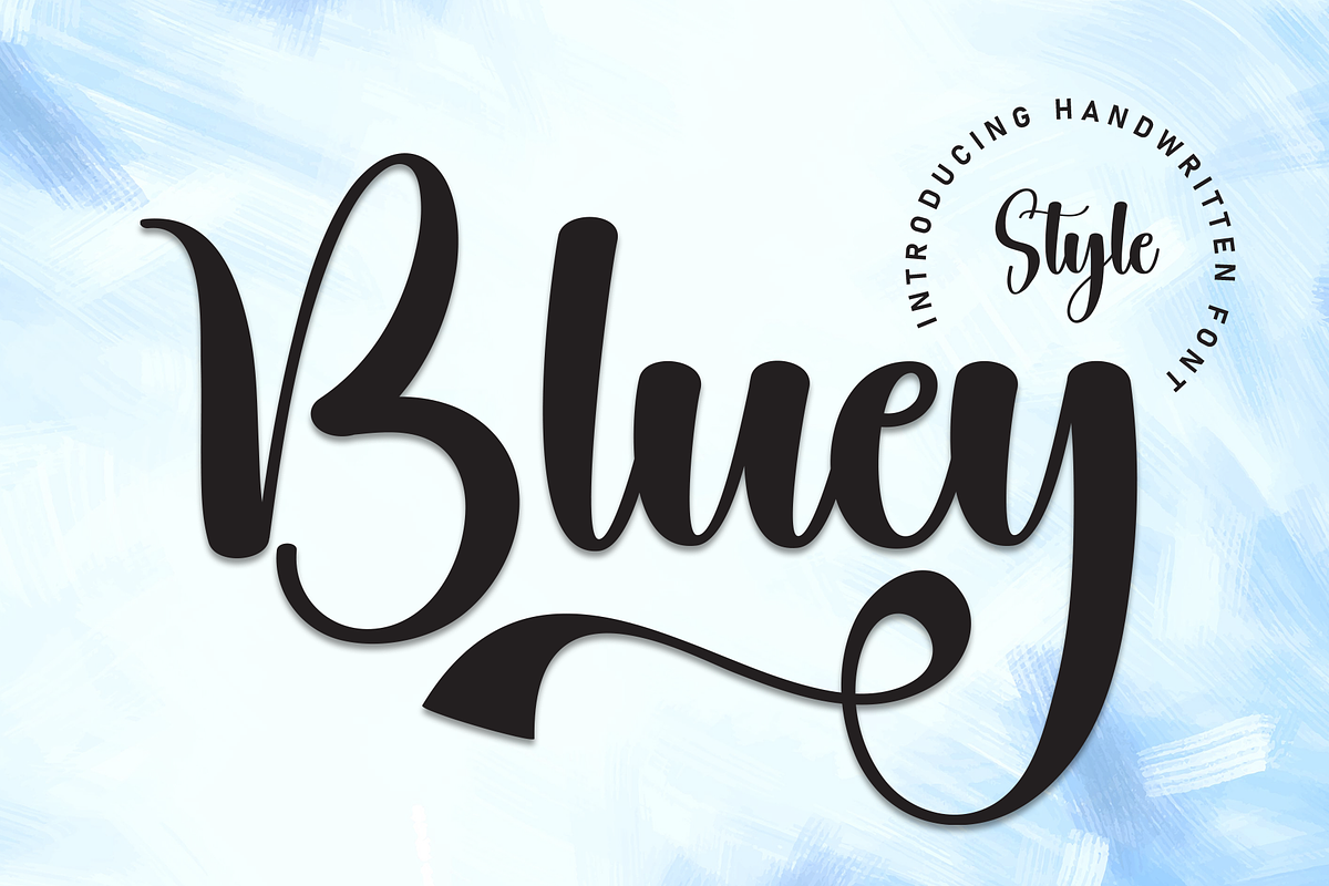 Bluey | Script Font, a Handwritten Font by Scratchones (Photo 1 of 9)