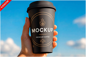 Coffee Cup Sky Mockup PSD, a Cups & Container Mockup by Bruno's Shop