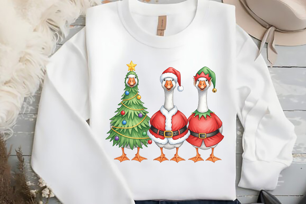 Vintage Christmas Goose Png, an Illustration by Black Bird Studio (Photo 2 of 4)