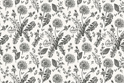 4 Seamless Flowers Dandelion Vintage, a Pattern Graphic by Vintage (Thumbnail 5 of 11)
