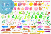 Freehand Watercolor Style Objects, an Illustration by alit design (Thumbnail 4 of 5)