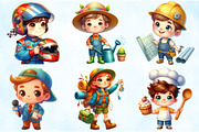 Dream Jobs Kids Clipart Bundle, an Illustration by Craft Nest (Thumbnail 5 of 9)