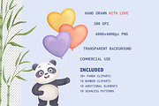 Cute Panda Clipart Set, an Illustration by LikaYu (Thumbnail 2 of 8)