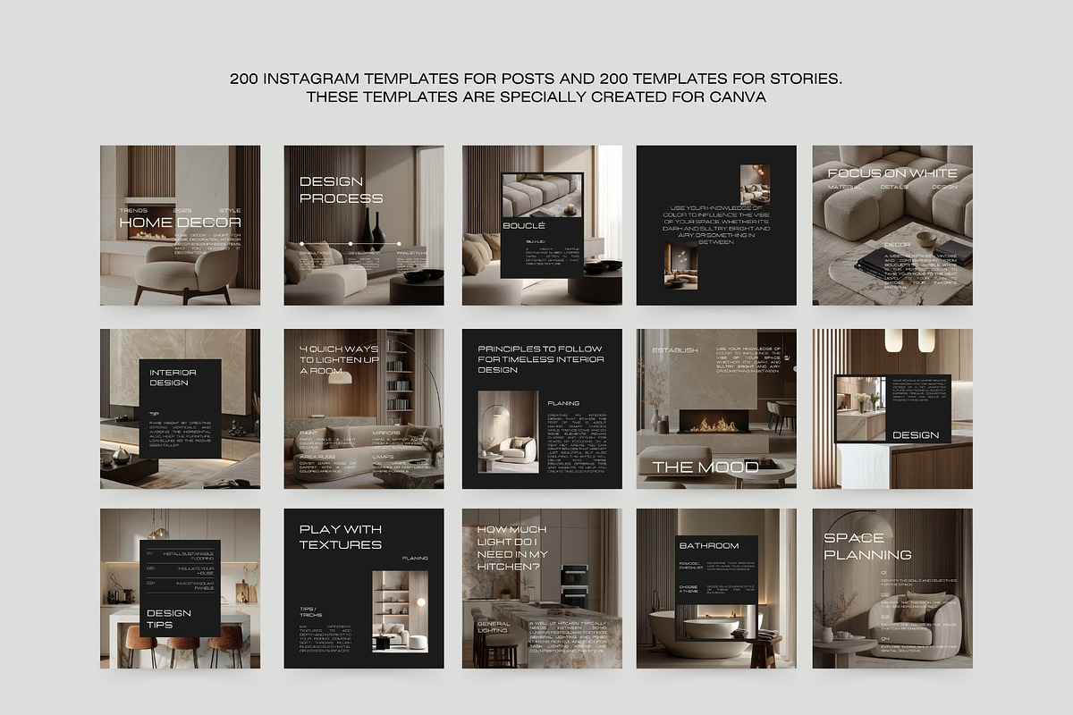 Interior Design Instagram Templates I preview 4