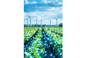 Smart agriculture in green fields, an Industrial Photo by Lermont51