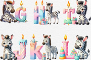 Birthday Zebra Alphabet, an Illustration by Black Bird Studio (Thumbnail 3 of 6)