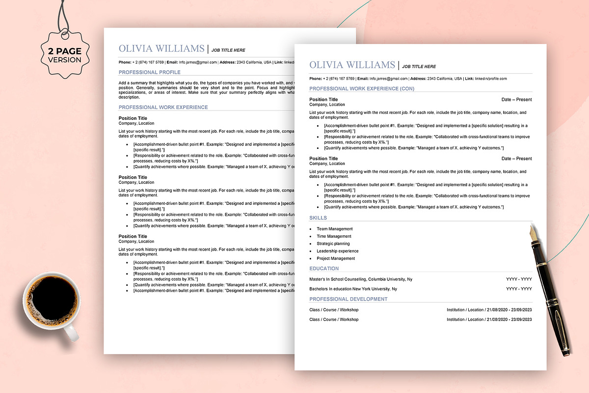 ATS Resume Template in word, docs, a Resume Template by Design_Xlab (Photo 2 of 10)