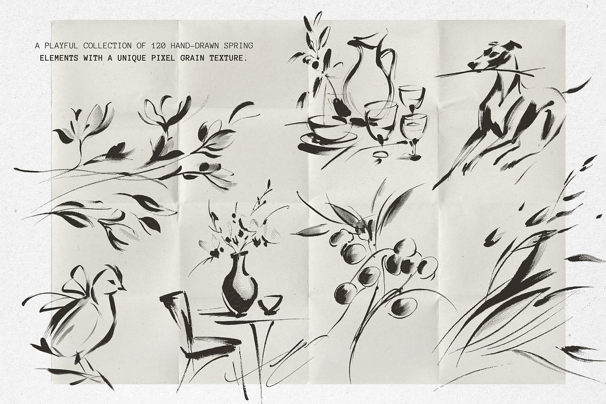 Pixel Spring: 120 Elements Pack, a Decorative Illustration by Veyla (Photo 11 of 16)