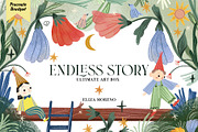 Endless story Procreate Brushes, a Brush Add-On by Eliza Moreno Illustration (Thumbnail 1 of 8)