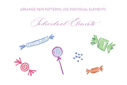 Candy and Heart Hand Drawn Pattern, a Pattern Graphic by SarahOMaryDesigns (Thumbnail 4 of 4)