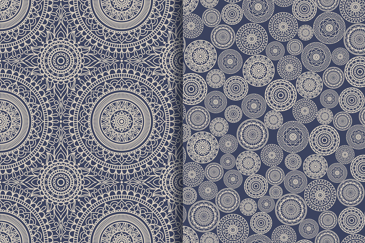 Set of 18 seamless pattern Mandala, a Pattern Graphic by NataLito (Photo 10 of 11)