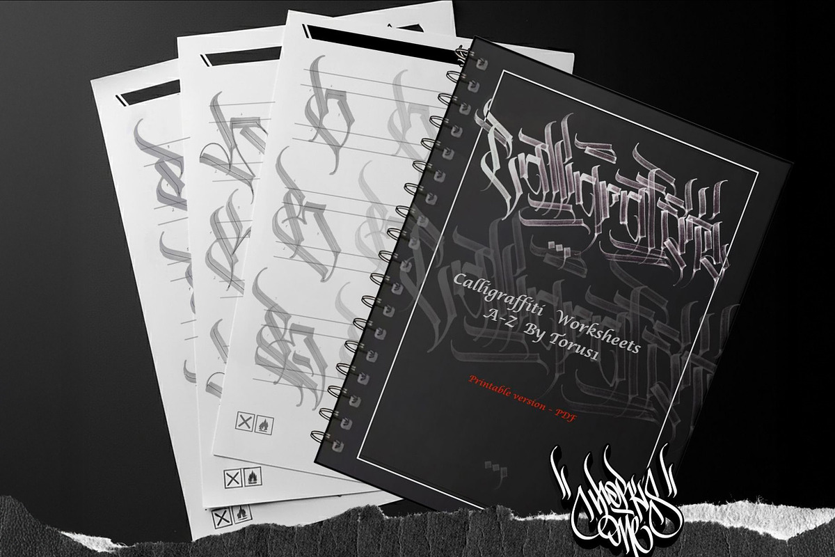 Calligraffiti Worksheet by Torus1, an Education Illustration by Torus1 (Photo 1 of 4)