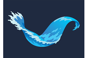 Water splashe. Fluid flow, an Illustration by Things for designers