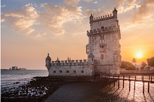 Belem Tower on the bank of the Tagus, a Graphic by f9photos