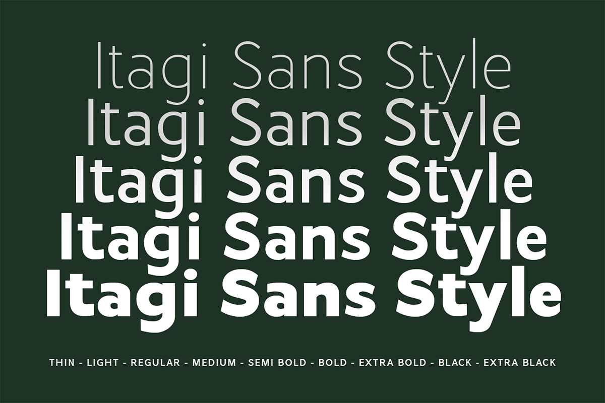 Itagi Sans - Modern Humanist Font, a Sans Serif Font by Pekotype (Photo 3 of 9)